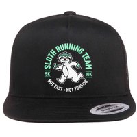 Sloth Running Team Not Fast Not Furious Flatbill Hat