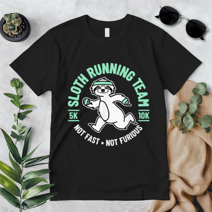 Sloth Running Team Not Fast Not Furious Premium T-Shirt