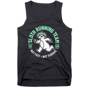 Sloth Running Team Not Fast Not Furious Tank Top