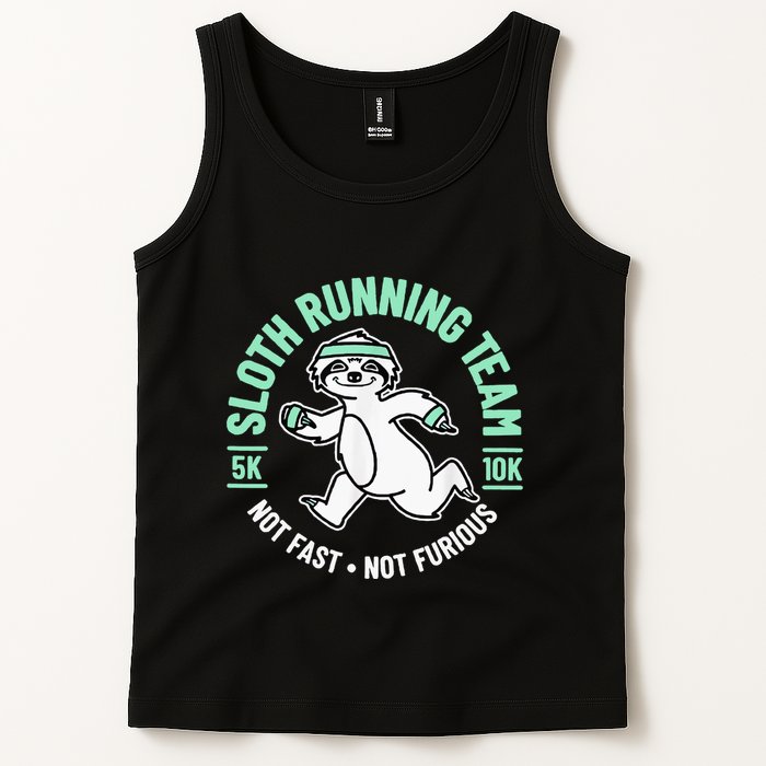 Sloth Running Team Not Fast Not Furious Tank Top