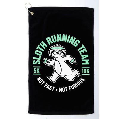 Sloth Running Team Not Fast Not Furious Golf Towel