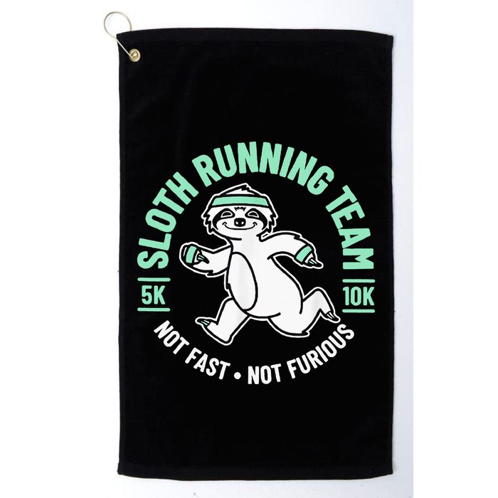 Sloth Running Team Not Fast Not Furious Golf Towel