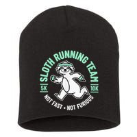 Sloth Running Team Not Fast Not Furious Short Acrylic Beanie