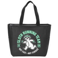 Sloth Running Team Not Fast Not Furious Zip Tote Bag