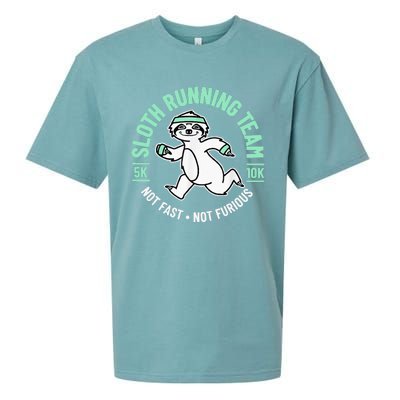 Sloth Running Team Not Fast Not Furious Sueded Cloud Jersey T-Shirt