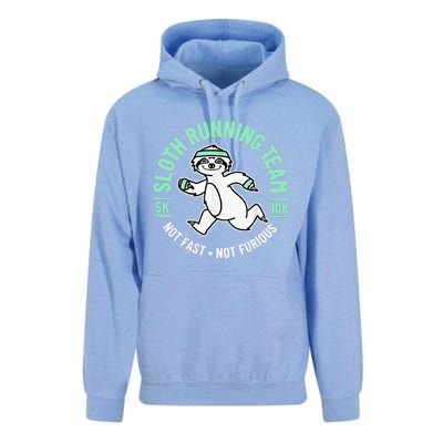 Sloth Running Team Not Fast Not Furious Unisex Surf Hoodie