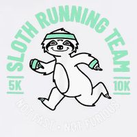 Sloth Running Team Not Fast Not Furious Garment-Dyed Sweatshirt