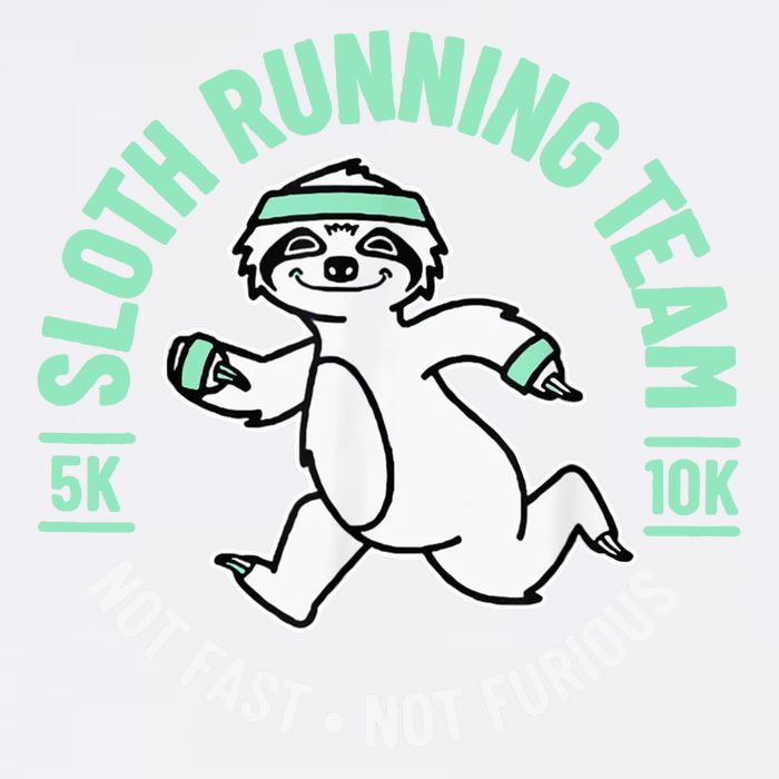 Sloth Running Team Not Fast Not Furious Garment-Dyed Sweatshirt