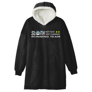 Sloth Running Team Not Fast Not Furious Hooded Wearable Blanket