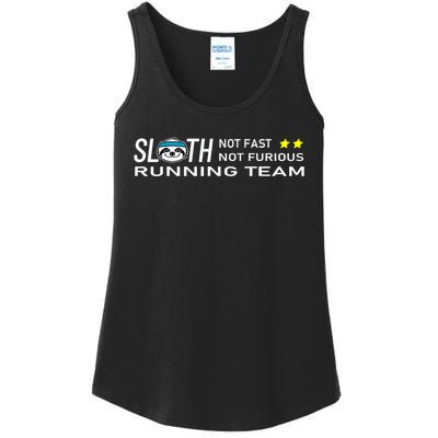 Sloth Running Team Not Fast Not Furious Ladies Essential Tank