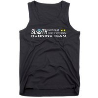 Sloth Running Team Not Fast Not Furious Tank Top