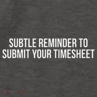 Subtle Reminder To Submit Your Timesheet Funny Hr Gift Vector Backpack