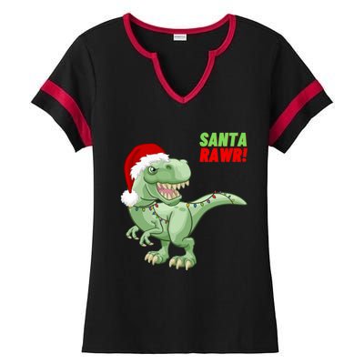 Santa Rawr! Tee Fa Ra Rawr Dinosaur Tgiftrex Christmas Gift Ladies Halftime Notch Neck Tee