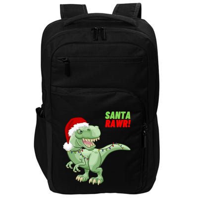 Santa Rawr! Tee Fa Ra Rawr Dinosaur Tgiftrex Christmas Gift Impact Tech Backpack