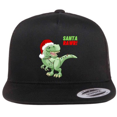 Santa Rawr! Tee Fa Ra Rawr Dinosaur Tgiftrex Christmas Gift Flatbill Hat
