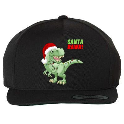 Santa Rawr! Tee Fa Ra Rawr Dinosaur Tgiftrex Christmas Gift Wool Snapback Cap