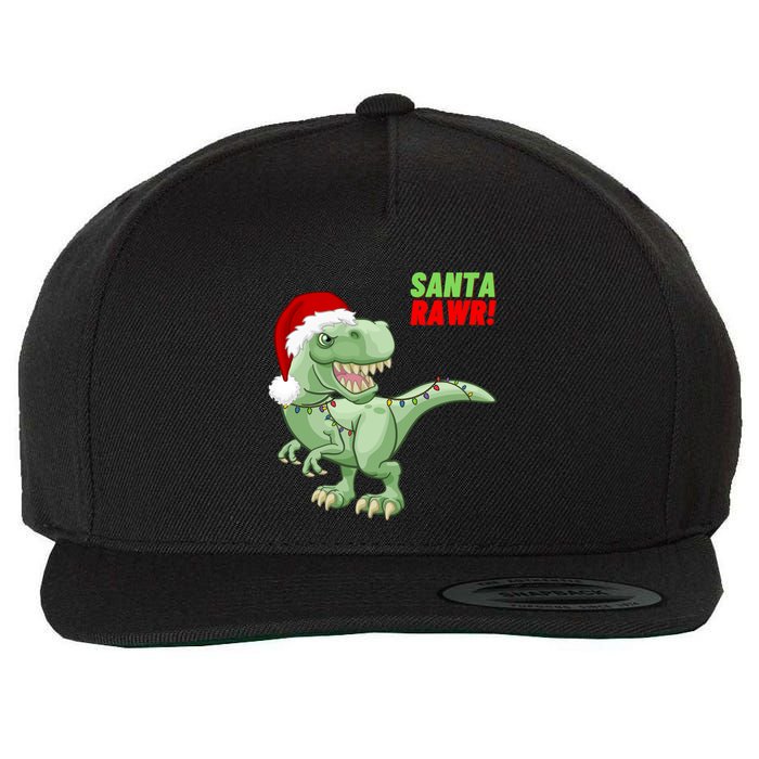 Santa Rawr! Tee Fa Ra Rawr Dinosaur Tgiftrex Christmas Gift Wool Snapback Cap