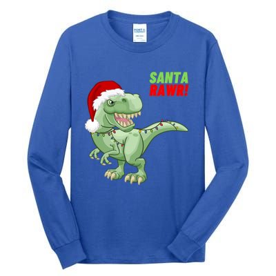 Santa Rawr! Tee Fa Ra Rawr Dinosaur Tgiftrex Christmas Gift Tall Long Sleeve T-Shirt