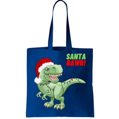 Santa Rawr! Tee Fa Ra Rawr Dinosaur Tgiftrex Christmas Gift Tote Bag