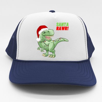 Santa Rawr! Tee Fa Ra Rawr Dinosaur Tgiftrex Christmas Gift Trucker Hat