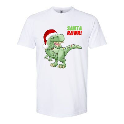 Santa Rawr! Tee Fa Ra Rawr Dinosaur Tgiftrex Christmas Gift Softstyle® CVC T-Shirt