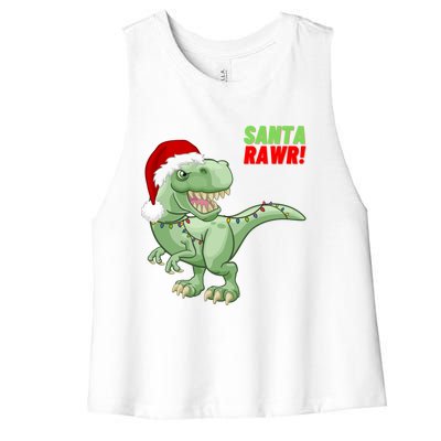 Santa Rawr! Tee Fa Ra Rawr Dinosaur Tgiftrex Christmas Gift Women's Racerback Cropped Tank