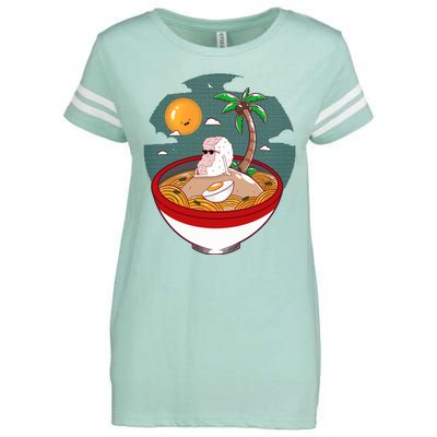 Summer Ramen Tropical Inspired Design For The Ultimate Beach Vibes Enza Ladies Jersey Football T-Shirt