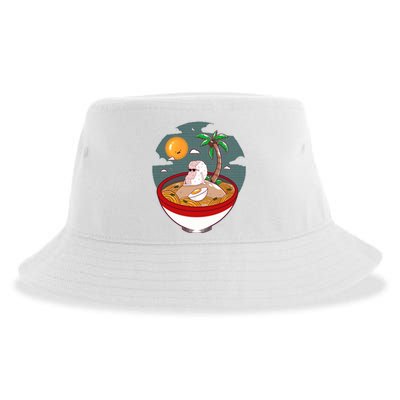 Summer Ramen Tropical Inspired Design For The Ultimate Beach Vibes Sustainable Bucket Hat