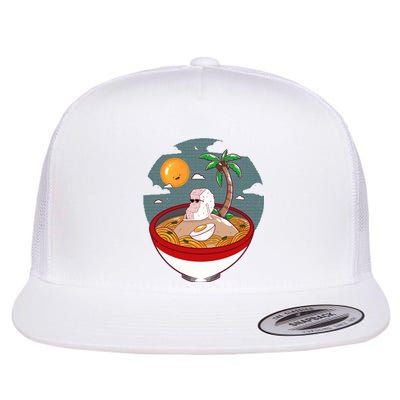 Summer Ramen Tropical Inspired Design For The Ultimate Beach Vibes Flat Bill Trucker Hat