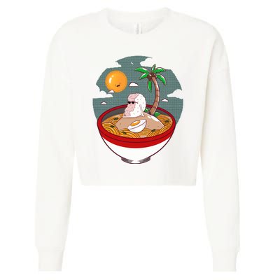 Summer Ramen Tropical Inspired Design For The Ultimate Beach Vibes Cropped Pullover Crew