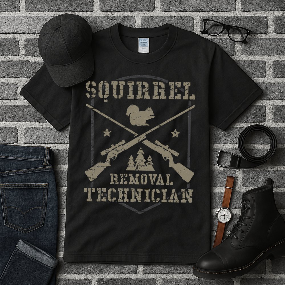 Squirrel Removal Technician Squirrel Hunting Squirrel Hunter  Tall T-Shirt