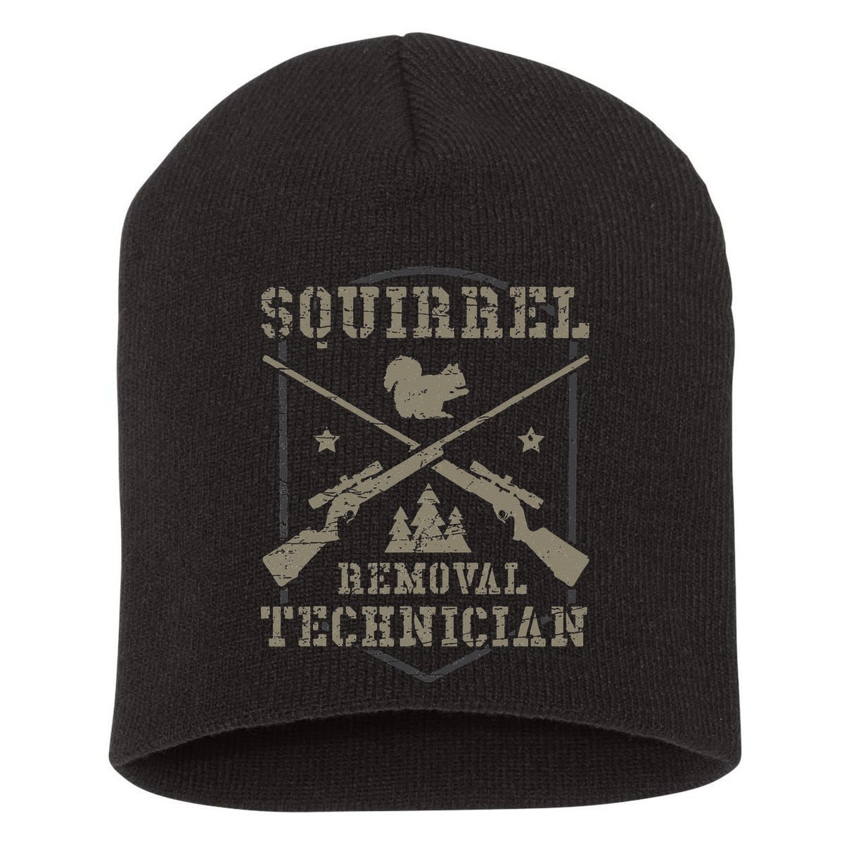 Squirrel Removal Technician Squirrel Hunting Squirrel Hunter  Short Acrylic Beanie