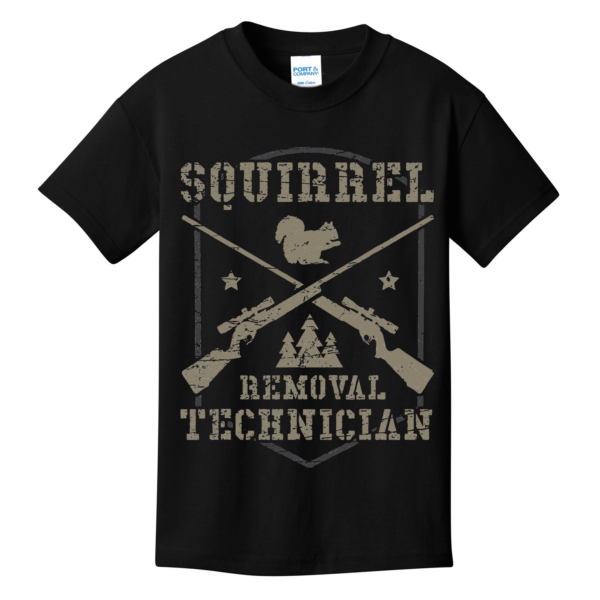 Squirrel Removal Technician Squirrel Hunting Squirrel Hunter  Kids T-Shirt