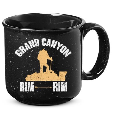South Rim To North Rim Grand Canyon Hike In Arizona Souvenir Gift 15oz Campfire Ceramic Mug