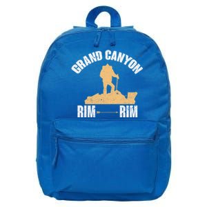 South Rim To North Rim Grand Canyon Hike In Arizona Souvenir Gift 16 in Basic Backpack