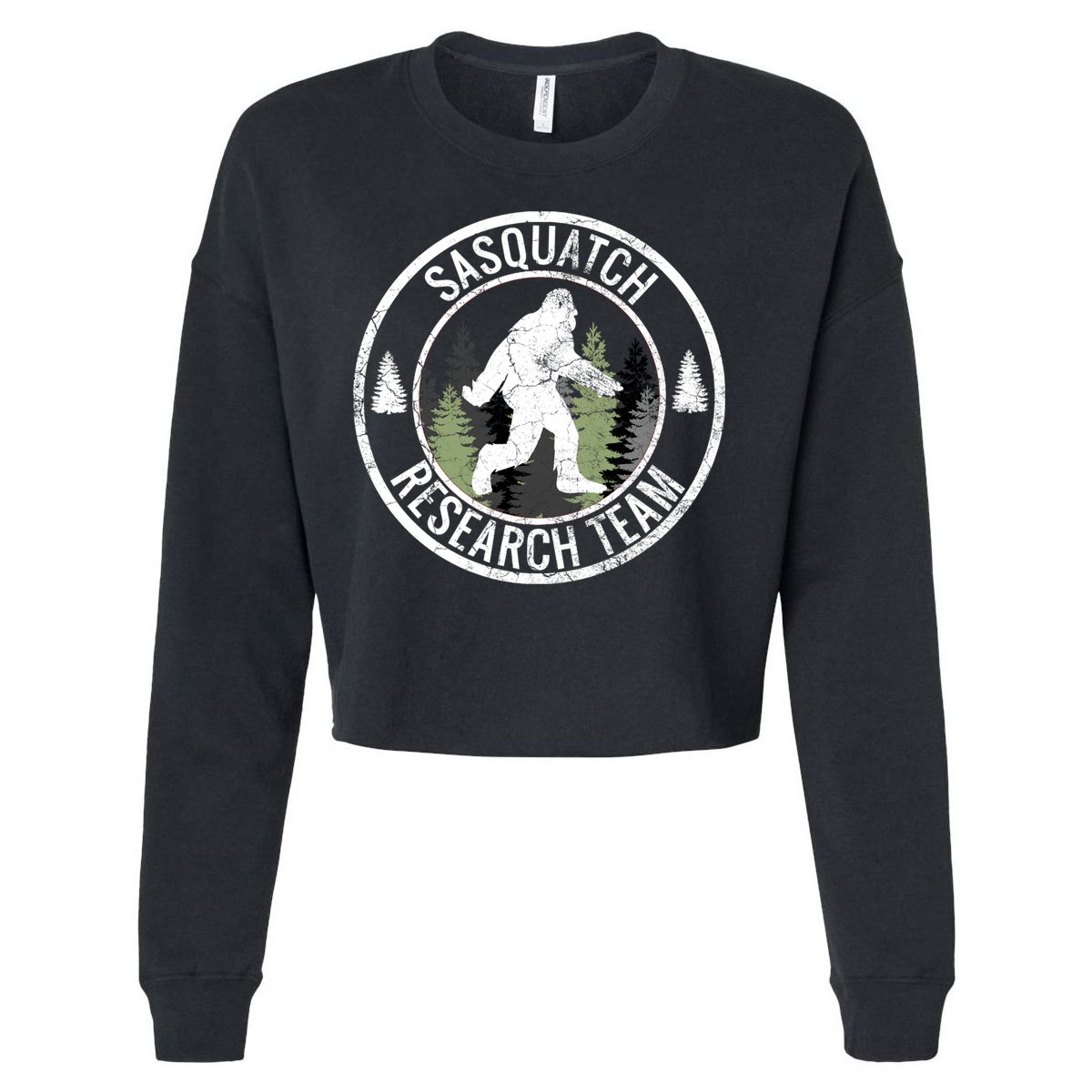Sasquatch Research Team Bigfoot Meaningful Gift Funny Gift Meaningful Gift Cropped Pullover Crew