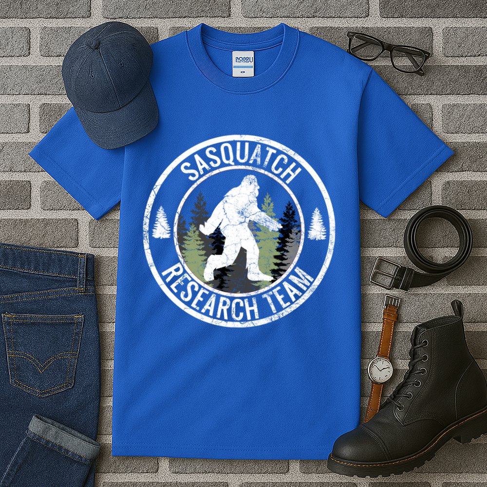Sasquatch Research Team Bigfoot Meaningful Gift Funny Gift Meaningful Gift Tall T-Shirt