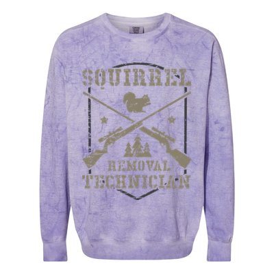 Squirrel Removal Technician Squirrel Hunting Squirrel Hunter Colorblast Crewneck Sweatshirt