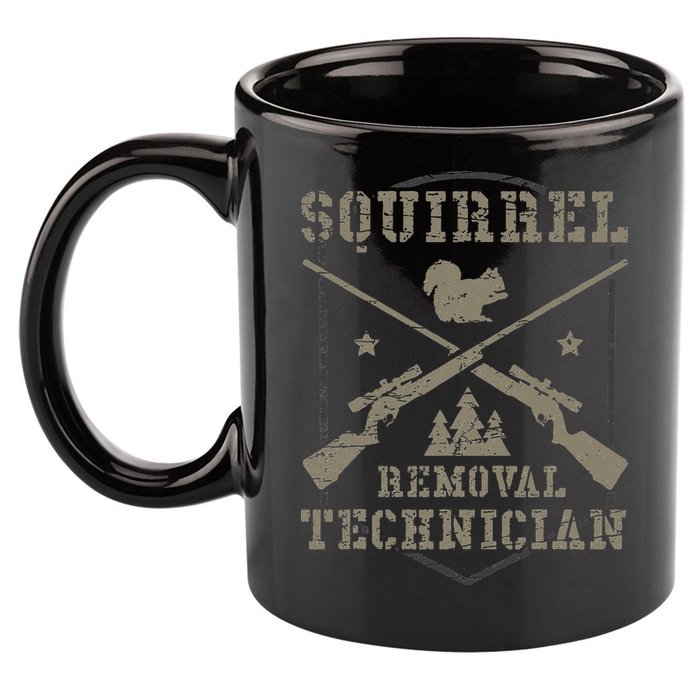 Squirrel Removal Technician Squirrel Hunting Squirrel Hunter 11oz C Handle Ceramic Mug
