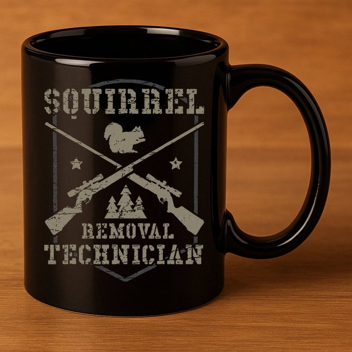 Squirrel Removal Technician Squirrel Hunting Squirrel Hunter 11oz C Handle Ceramic Mug