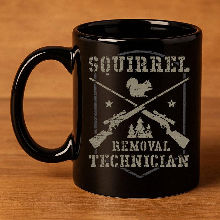 Squirrel Removal Technician Squirrel Hunting Squirrel Hunter 11oz C Handle Ceramic Mug