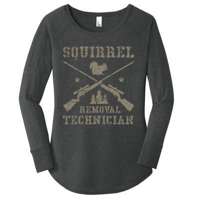 Squirrel Removal Technician Squirrel Hunting Squirrel Hunter Women's Perfect Tri Tunic Long Sleeve Shirt