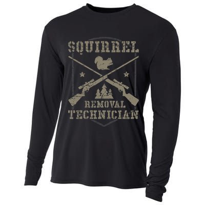 Squirrel Removal Technician Squirrel Hunting Squirrel Hunter Cooling Performance Long Sleeve Crew
