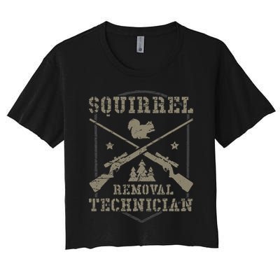 Squirrel Removal Technician Squirrel Hunting Squirrel Hunter Crop Top