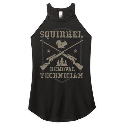 Squirrel Removal Technician Squirrel Hunting Squirrel Hunter Women's Perfect Tri Rocker Tank