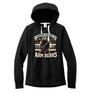 Support Right To Keep And Arm Bears Humorous Wildlife Rights Women's Fleece Hoodie