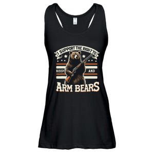 Support Right To Keep And Arm Bears Humorous Wildlife Rights Ladies Essential Flowy Tank