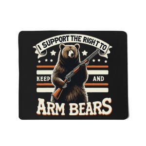 Support Right To Keep And Arm Bears Humorous Wildlife Rights Mousepad