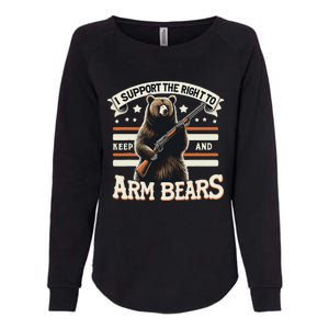 Support Right To Keep And Arm Bears Humorous Wildlife Rights Womens California Wash Sweatshirt