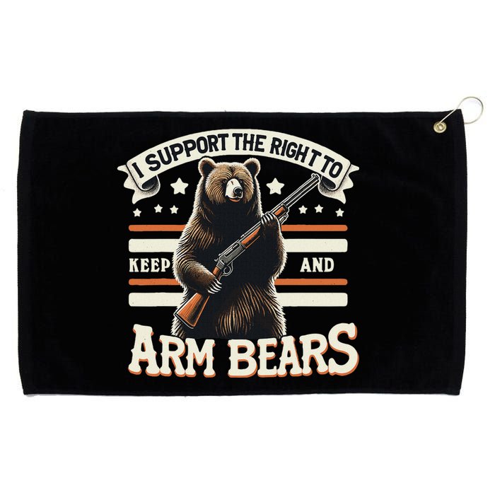 Support Right To Keep And Arm Bears Humorous Wildlife Rights Grommeted Golf Towel